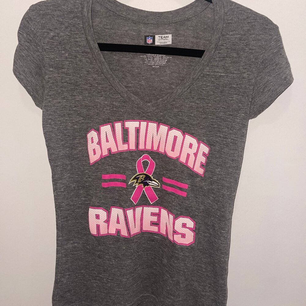 Baltimore Ravens Breast Cancer Awareness Womens T-shirt Size Small